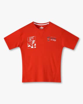Boys Typographic Print Oversized Round-Neck T-Shirt-image-15