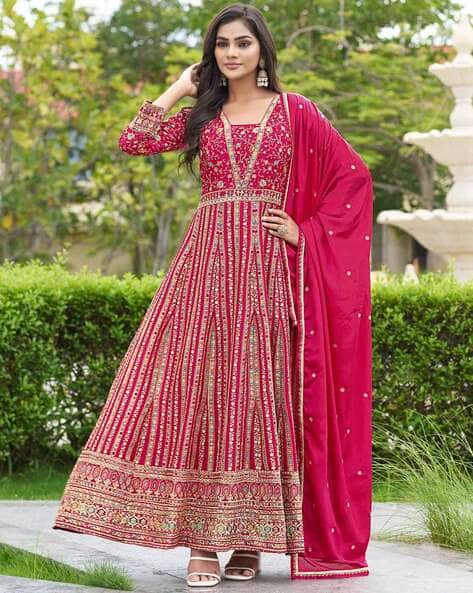 Women Embroidered Gown Dress