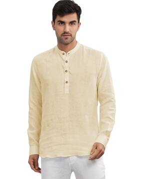 apektra Men Mandarin-Collar Slim Fit Kurta-picture-28