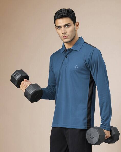 Chkokko Men Polo Neck Sports T-Shirt