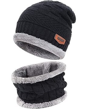 alamos Men Self-design Beanie with Muffler-picture-45