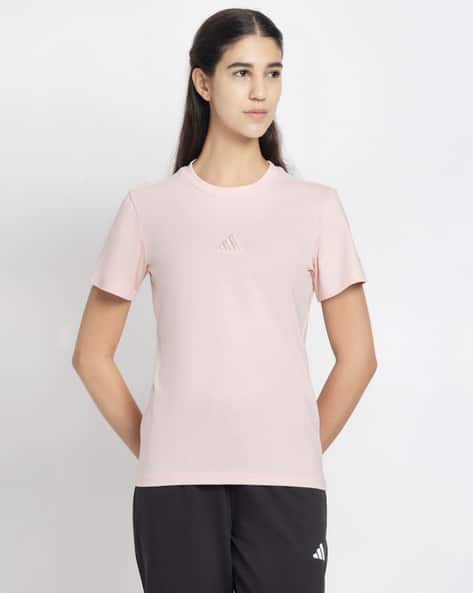 ADIDAS Regular Fit Crew-Neck T-Shirt with Logo Embroidered