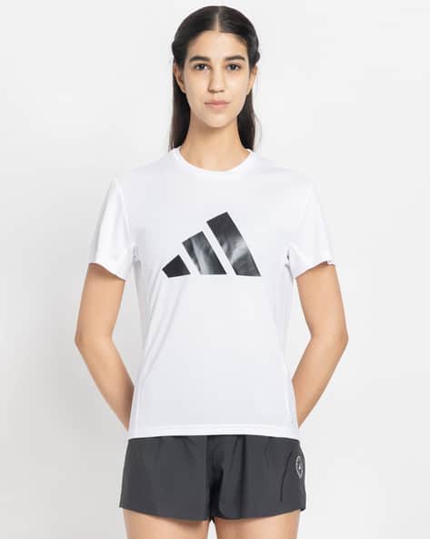 Adidas Maglietta Runner Logo Print Regular Fit Running Crew-Neck T