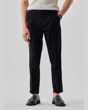 snitch Men Pleated Slim Fit Trousers-picture-15