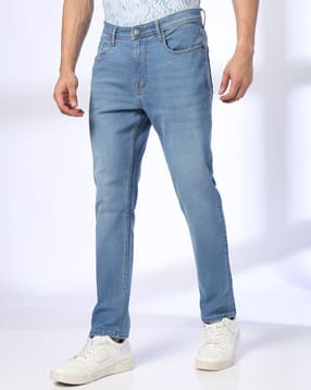 Men Mid-Wash Slim Fit Jeans