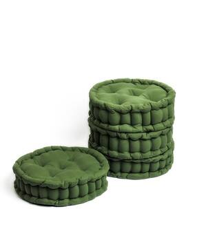 skanda fab Pack of 4 Round Floor Cushions -picture-18