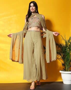 chhabra 555 Women Embroidered 3-Piece Co-Ord Set-picture-26