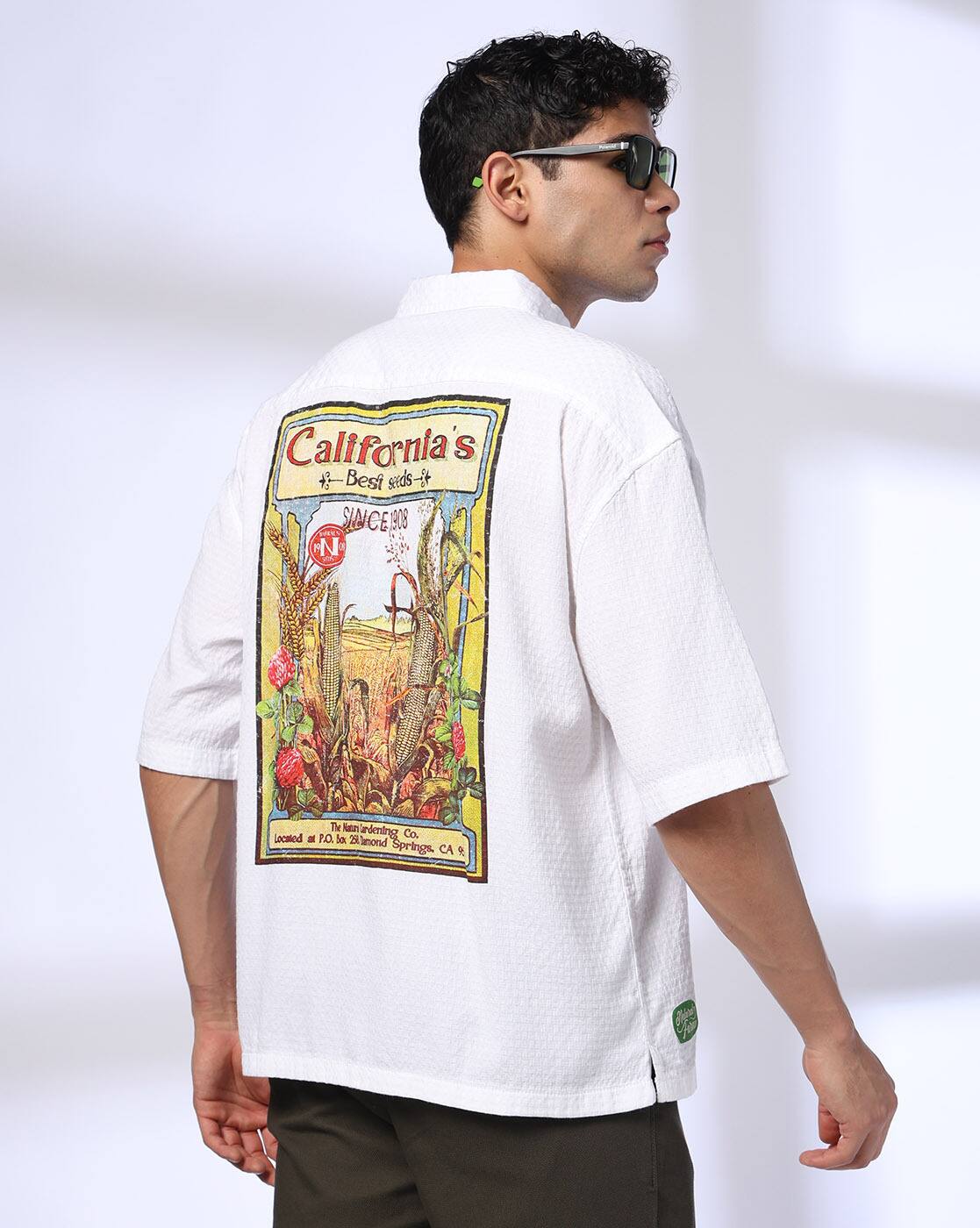 Buy DNMX Men Graphic Print Boxy Fit Shirt Online | Ajio.com