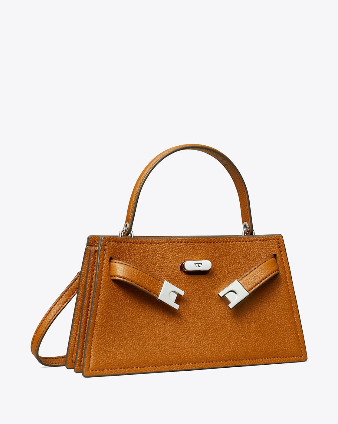 Buy Tory Burch Lee Radziwill Pebble Mini Top Handle Bag | Brown