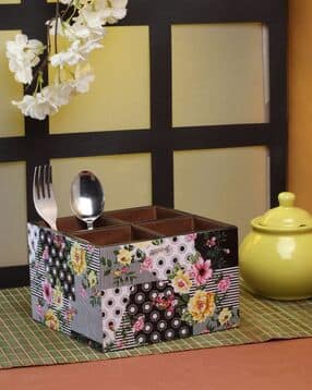homely by romee Floral Print Wooden Cutlery Holder-picture-41
