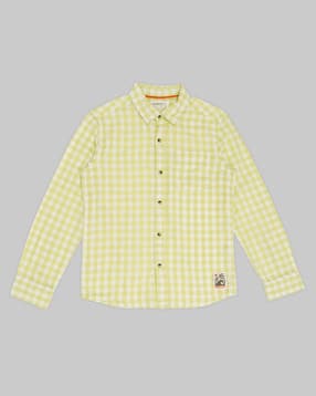 pantaloons junior Boys Checked Regular Fit Shirt with Spread Collar-picture-14