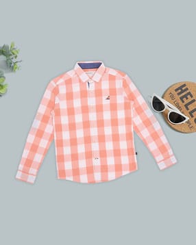 pantaloons junior Boys Checked Regular Fit Shirt with Spread Collar-picture-35