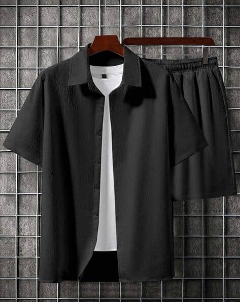 NEONOMAD Men Shirt & Shorts Set with Short Sleeves