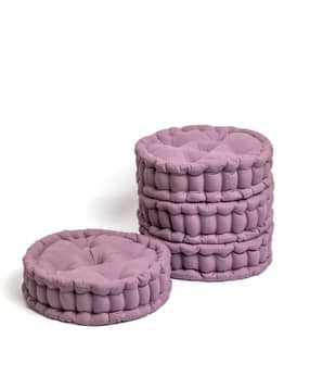 skanda fab Pack of 4 Round Floor Cushions -picture-43