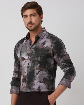 mufti Men Digital Print Slim Fit Cotton Shirt-picture-44