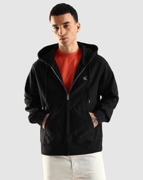 Buy TOMMY HILFIGER Men Regular Fit Zip-Front Hoodie Online | Ajio.com