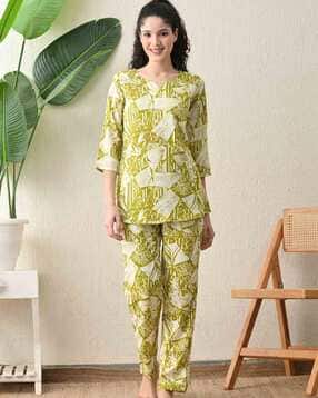 ichaa Women Printed Top & Pyjamas Set-picture-47