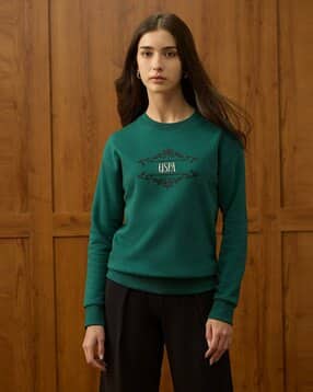 Women Oversized Fit Round-Neck Sweatshirt-image-43