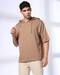 STUDIO FIT HOODIE TEE, BROWN, M