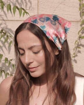 hair drama co. Women Floral Print Bandana Scarf-picture-32