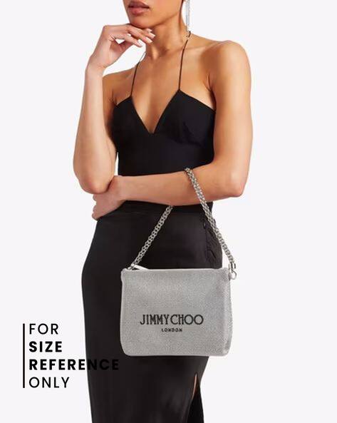 Buy Jimmy Choo Callie Shoulder Bag with Crystals | Pink Color