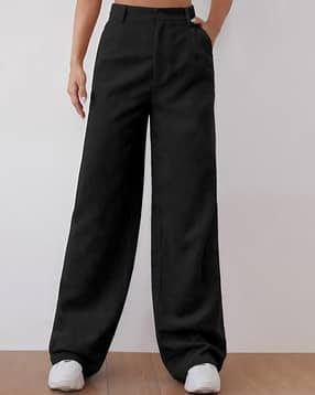 fashion booms Women Ribbed Relaxed Fit Pants with Insert Pockets-picture-29