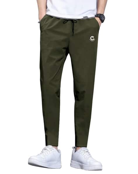 EYEBOGLER Men Logo Print Straight Fit Track Pants
