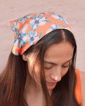 Women Floral Print Bandana Scarf-image-48