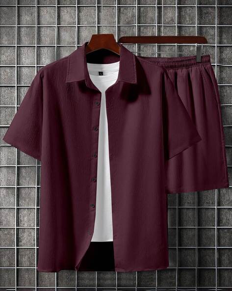 Alpha Tribe Men Stylish Shirt and Shorts Set