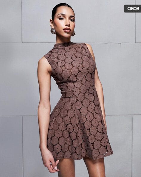 Buy Brown Dresses for Women by ASOS DESIGN Online | Ajio.com