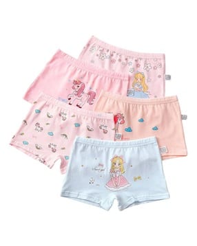 gialon Girls Pack of 2 Graphic Print Bloomers with Elasticated Waistband-picture-28