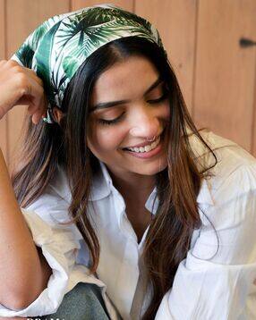 hair drama co. Women Tropical Print Scarf-picture-47