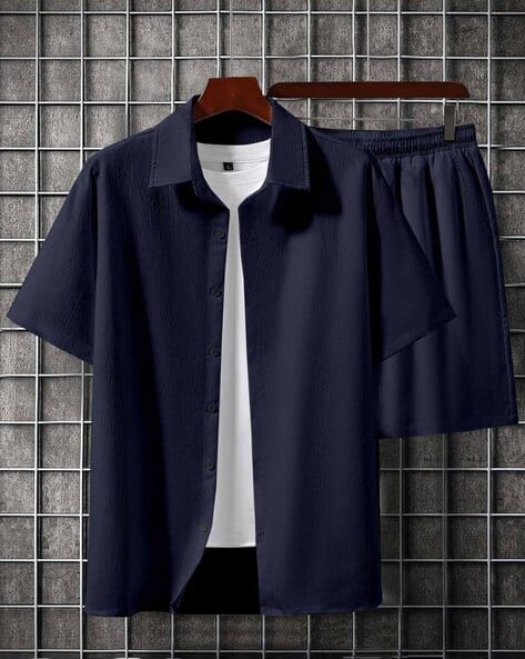 NEONOMAD Men Shirt & Shorts Co-Ord Set