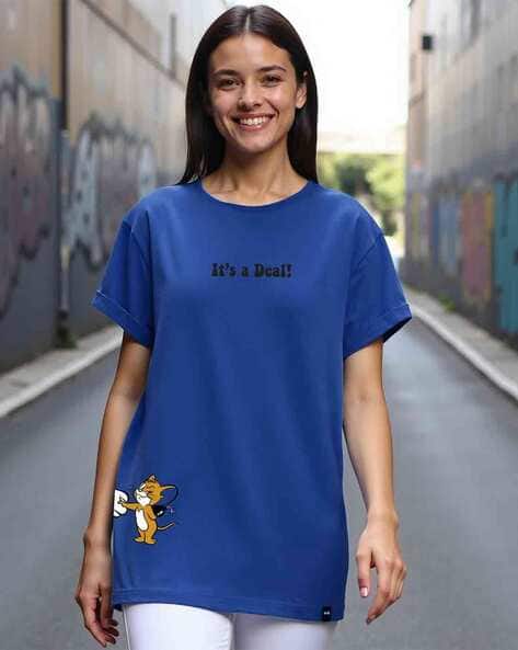 Women's Tom Jerry It's a Deal Graphic Printed Boyfriend T-shirt