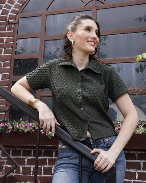 Zilcon Women Patterned Regular Fit Shirt