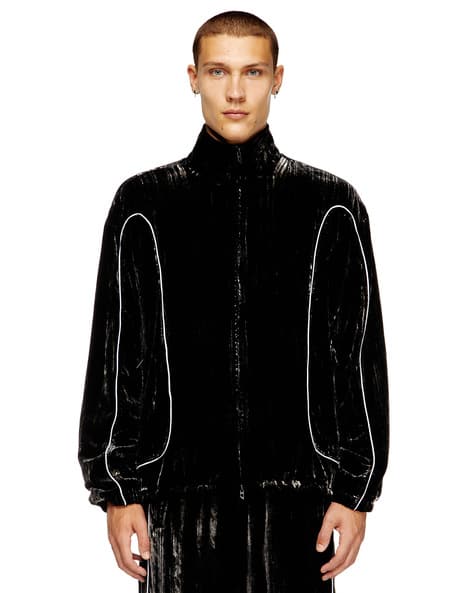 Buy DIESEL J-Hay Treated Velvet Viscose Relaxed Fit Track Jacket