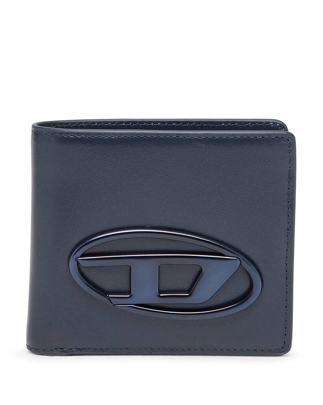 Buy DIESEL Holi-D Coin S 3D Leather Bi-Fold Wallet | Blue Color