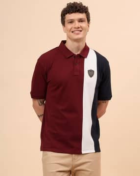 cantabil Colour-block Regular Fit Polo T-shirt-picture-52