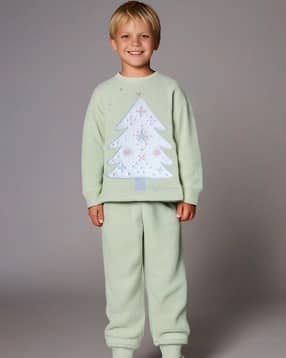 cherry crumble by nitt hyman Boys Round Neck Nightsuit Set-picture-21