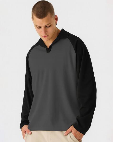 JUMP CUTS Men Regular Fit Collar Neck Sweatshirt