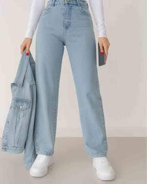 Women Mid Rise Straight Jeans