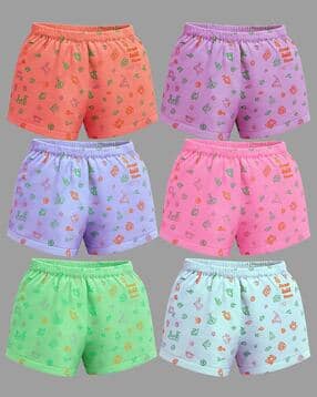 cumsin Girls Pack of 6 Printed Briefs with Elasticated Waist-picture-10