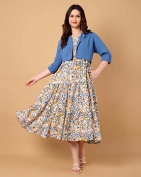 azira Women Floral Fit and Flare Dress-picture-31