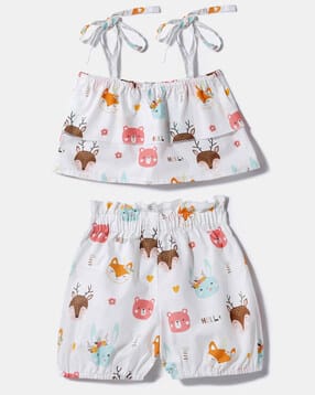 nauti nati Printed Top with Shorts Set-picture-38