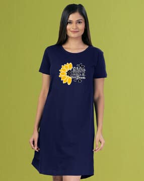 buythattrendz Women Printed Round-Neck Nightshirt-picture-43