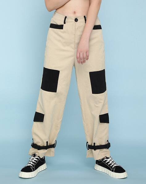 Lulu & Sky Women Colourblock Relaxed Fit Pants