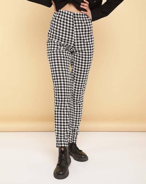 Lulu & Sky Women Checked Slim Fit Pants