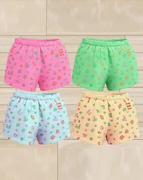 cumsin Girls Pack of 4 Printed Briefs with Elasticated Waist-picture-27