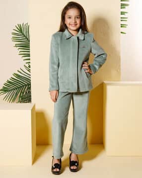 Girls Ribbed Pants with Top Set-image-37