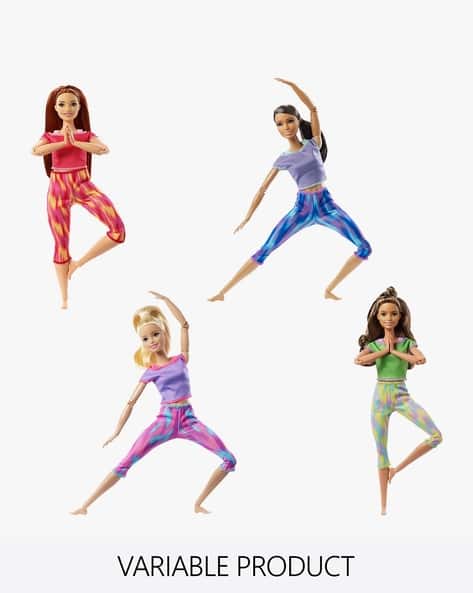 Barbie Made to Move Yoga Barbie Dolls for Kids Assorted Single Doll  Multicolour